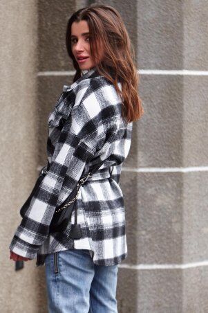 Jadone Fashion: Пальто-рубашка Нетти чорний - фото 4