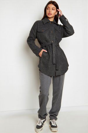 Jadone Fashion: Облегченное пальто Мираж Графіт - фото 1