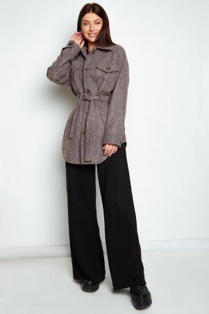 Jadone Fashion: Облегченное пальто Мираж сірий - фото 8