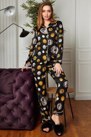 Jadone Fashion: Пижама Моне чорний - фото 2