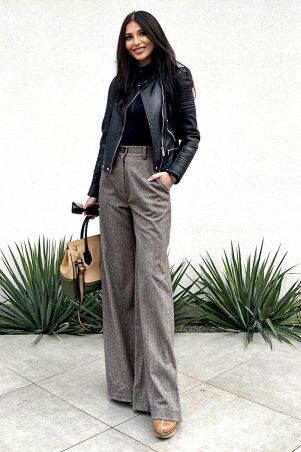 Jadone Fashion: Брюки-палаццо Фива коричневий - фото 3