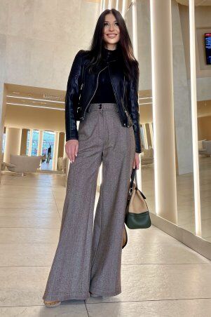 Jadone Fashion: Брюки-палаццо Фива коричневий - фото 7