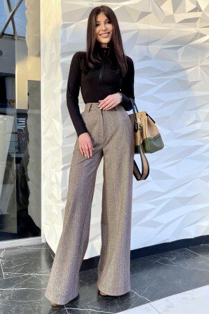 Jadone Fashion: Брюки-палаццо Фива коричневий - фото 8