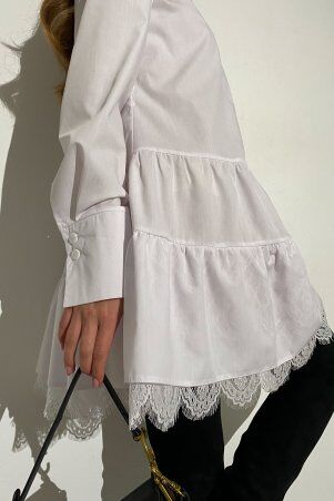 Jadone Fashion: Платье-рубашка Рауза білий - фото 7