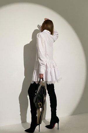 Jadone Fashion: Платье-рубашка Рауза білий - фото 9