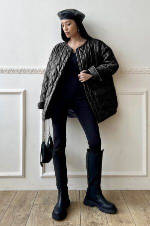 Jadone Fashion: Куртка_Весна чорний - фото 2