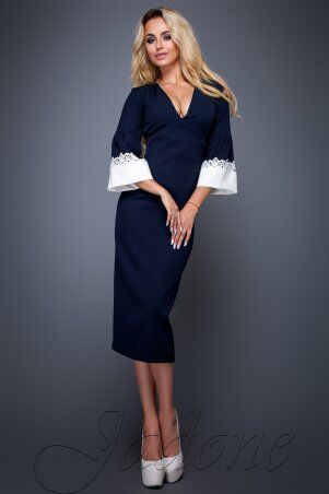 Jadone Fashion: Платье Полит темно-синій - фото 2