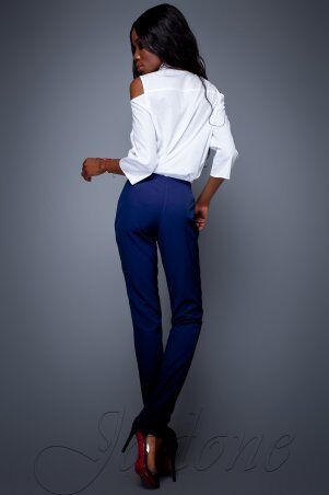 Jadone Fashion: Брюки Карси темно-синій - фото 2