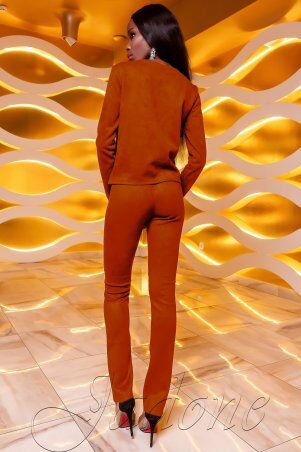 Jadone Fashion: Костюм Карис брюки цегляний - фото 2