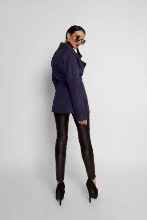 Jadone Fashion: Укороченное облегченное пальто Скарлет темно-синій - фото 3