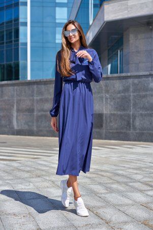 Jadone Fashion: Платье Алиша темно-синій - фото 3