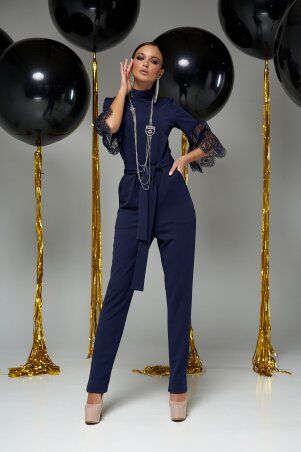 Jadone Fashion: Комбинезон Тиффани темно-синій - фото 1
