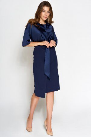 Jadone Fashion: Платье Этель темно-синій - фото 2