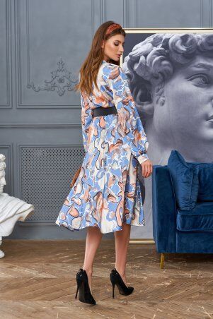 Jadone Fashion: Платье Агата без ремня блакитний - фото 4