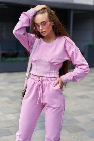 Jadone Fashion: Прогулочный костюм Тео рожевий - фото 3