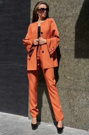 Jadone Fashion: Костюм Сантония с брюками цегляний - фото 3