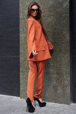 Jadone Fashion: Костюм Сантония с брюками цегляний - фото 5