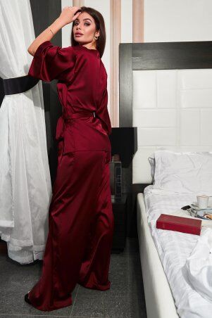 Jadone Fashion: Пижама Лионе винний - фото 5