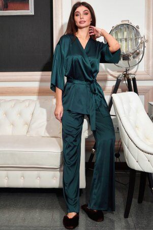 Jadone Fashion: Пижама Лионе смарагдовий (ізумруд) - фото 1