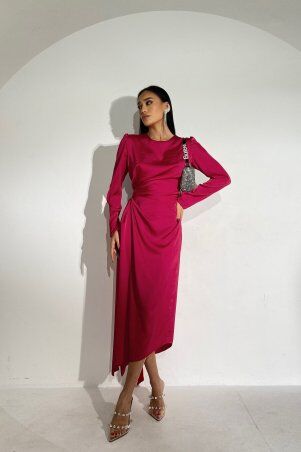 Jadone Fashion: Платье Васса малиновий - фото 1