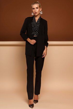 Jadone Fashion: Костюм Фейт з брюками чорний - фото 2