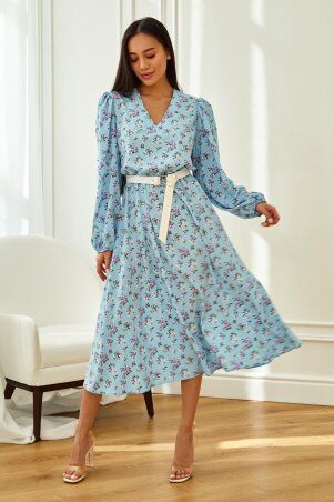 Jadone Fashion: Сукня Рут без ременя блакитний - фото 4