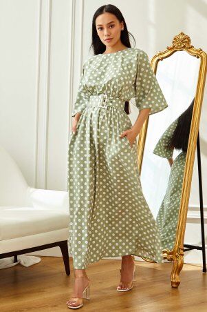 Jadone Fashion: Сукня Ролана оливка - фото 1