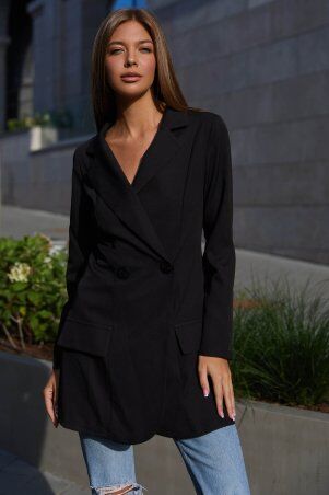 Jadone Fashion: Подовжений Піджак Нейтон чорний - фото 3