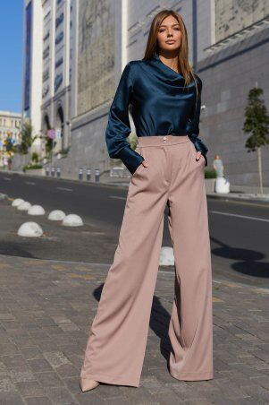 Jadone Fashion: Брюки-палаццо Пауліно мокко - фото 1
