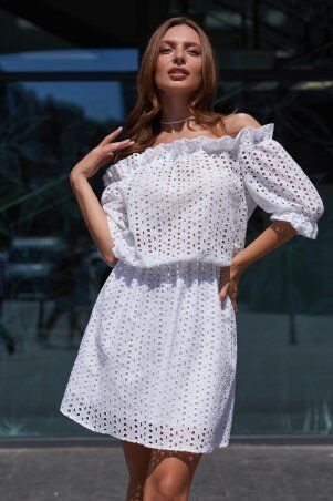 Jadone Fashion: Сукня Шарм білий - фото 2