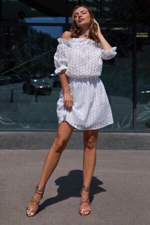 Jadone Fashion: Сукня Шарм білий - фото 3