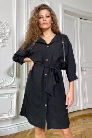 Jadone Fashion: Сукня-сорочка Ліана чорний - фото 1