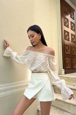 Jadone Fashion: Блуза Нель бежевий - фото 1