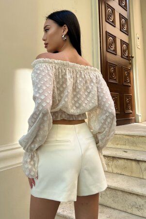 Jadone Fashion: Блуза Нель бежевий - фото 3