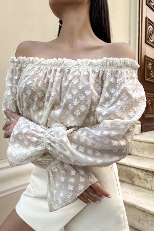 Jadone Fashion: Блуза Нель бежевий - фото 4