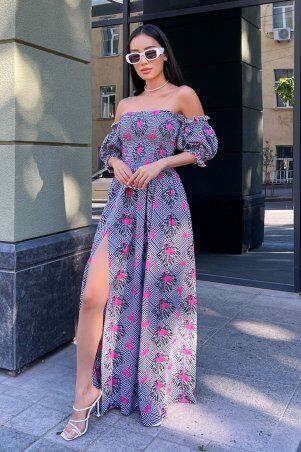 Jadone Fashion: Сукня Фламінго синій - фото 6