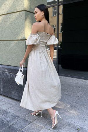 Jadone Fashion: Сукня Мона бежевий - фото 3