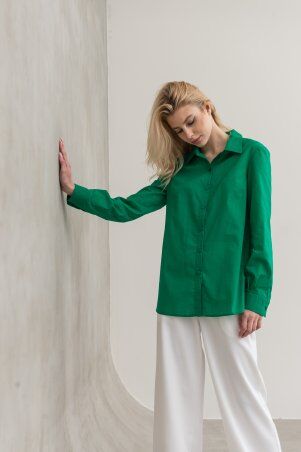 Itelle: Сорочка з бавовняної тканини зеленого кольору Сальма 21294 - фото 2