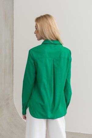 Itelle: Сорочка з бавовняної тканини зеленого кольору Сальма 21294 - фото 3