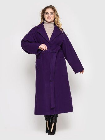 Vlavi: Пальто женское свободного стиля Алеся фиолет 125512 - фото 1