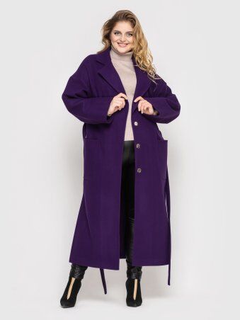 Vlavi: Пальто женское свободного стиля Алеся фиолет 125512 - фото 4