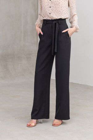 Itelle: Широкі штани-палаццо чорного кольору Еліна 4284 - фото 3