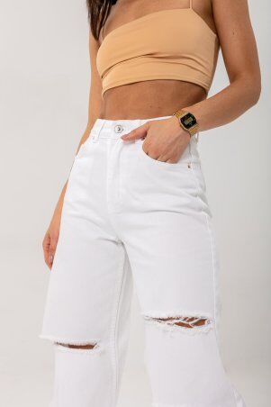 Emass: Джинси труби рвані білий (1072) 1169-5-11 - фото 6