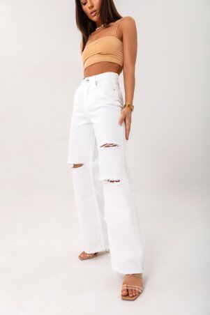 Emass: Джинси труби рвані білий (1072) 1169-5-11 - фото 7
