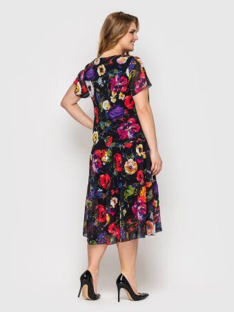 Vlavi: Платье Катаисс черное цветы 1193231 - фото 3