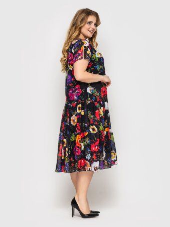 Vlavi: Платье Катаисс черное цветы 1193231 - фото 4