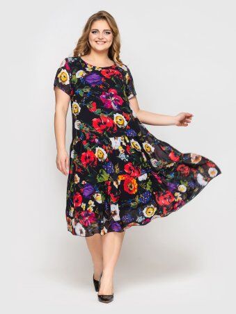 Vlavi: Платье Катаисс черное цветы 1193231 - фото 5