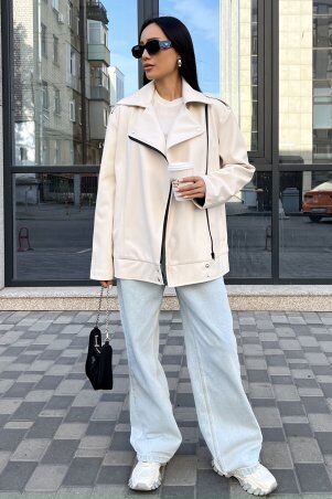 Jadone Fashion: Куртка Дербі білий - фото 3