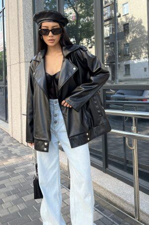 Jadone Fashion: Куртка Дербі чорний - фото 7