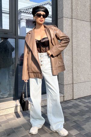 Jadone Fashion: Куртка Дербі мокко - фото 3